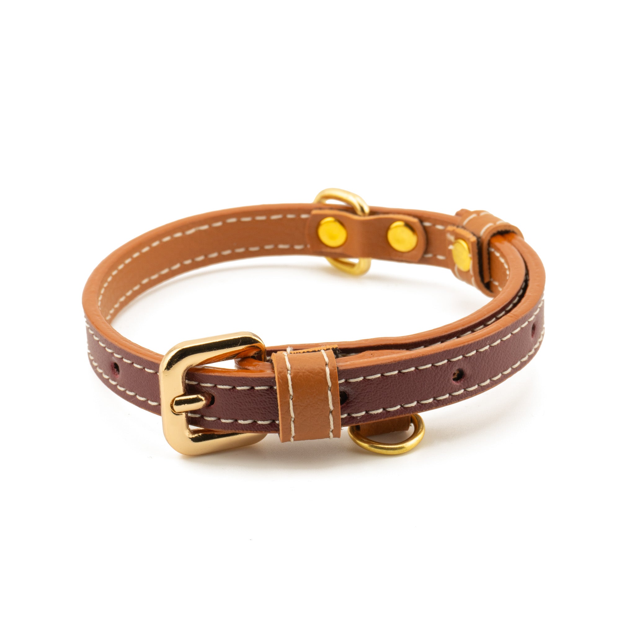 Vegan Leather Dog Collar - Wine Red