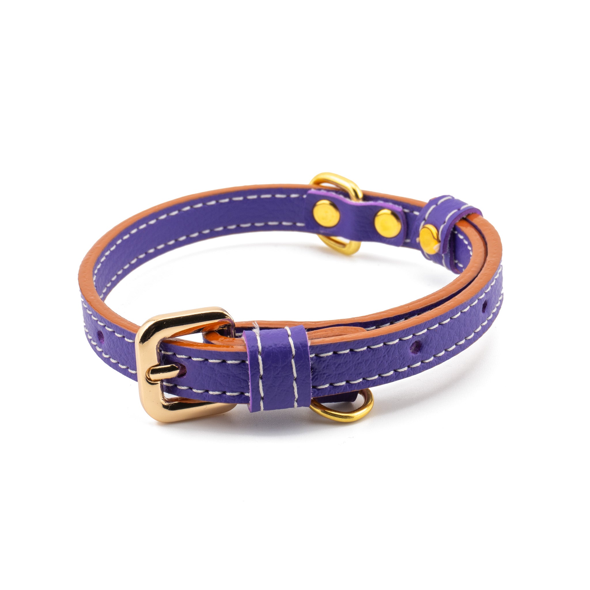Vegan Leather Dog Collar - Lavender