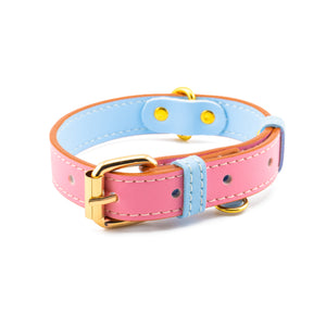 Vegan Leather Dog Collar - Sweet Pink