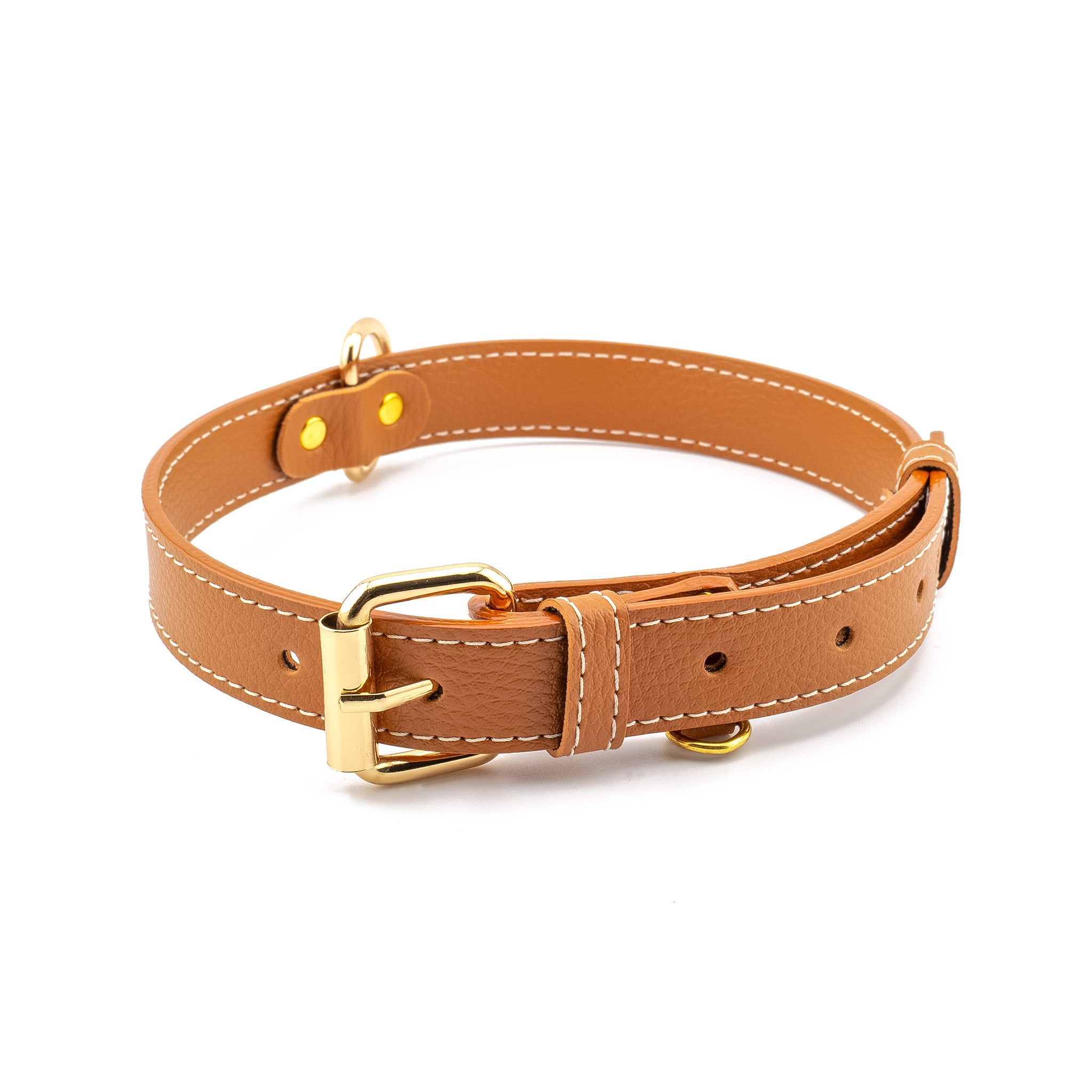 Vegan Leather Dog Collar - Terracotta