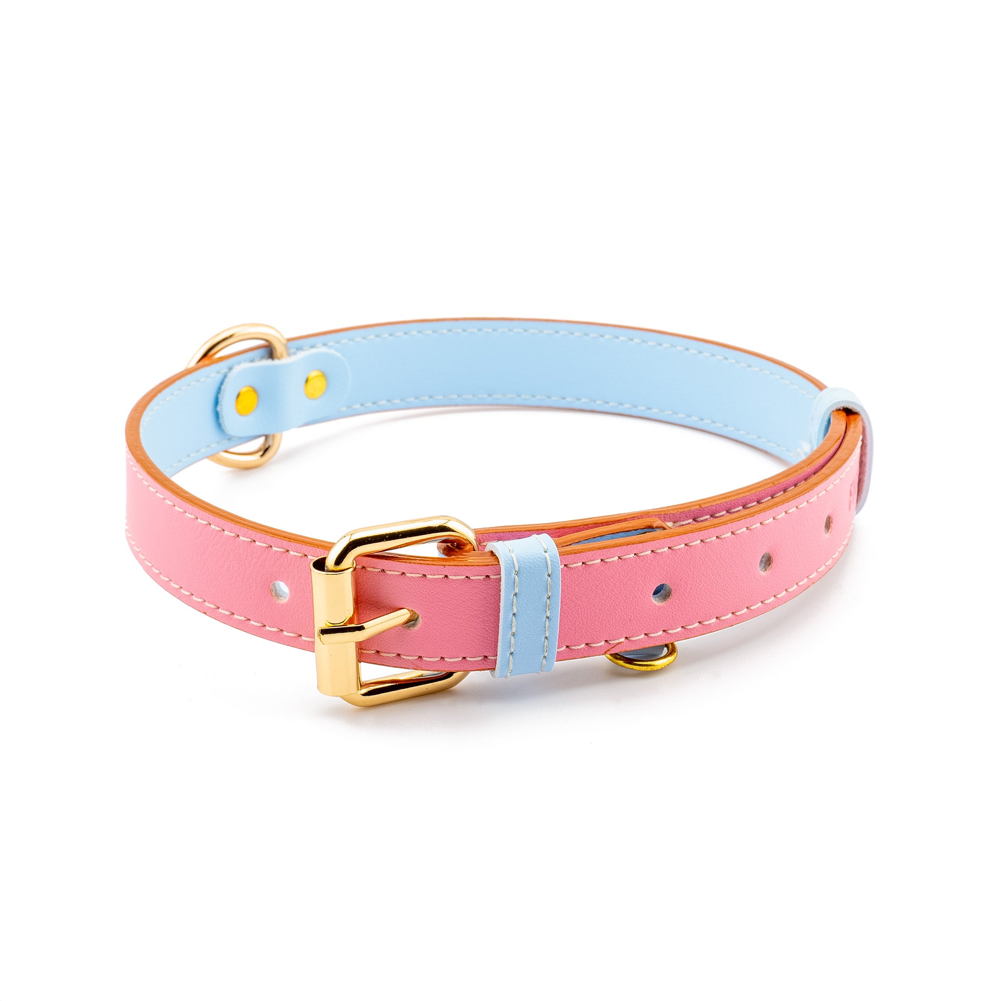 Vegan Leather Dog Collar - Sweet Pink