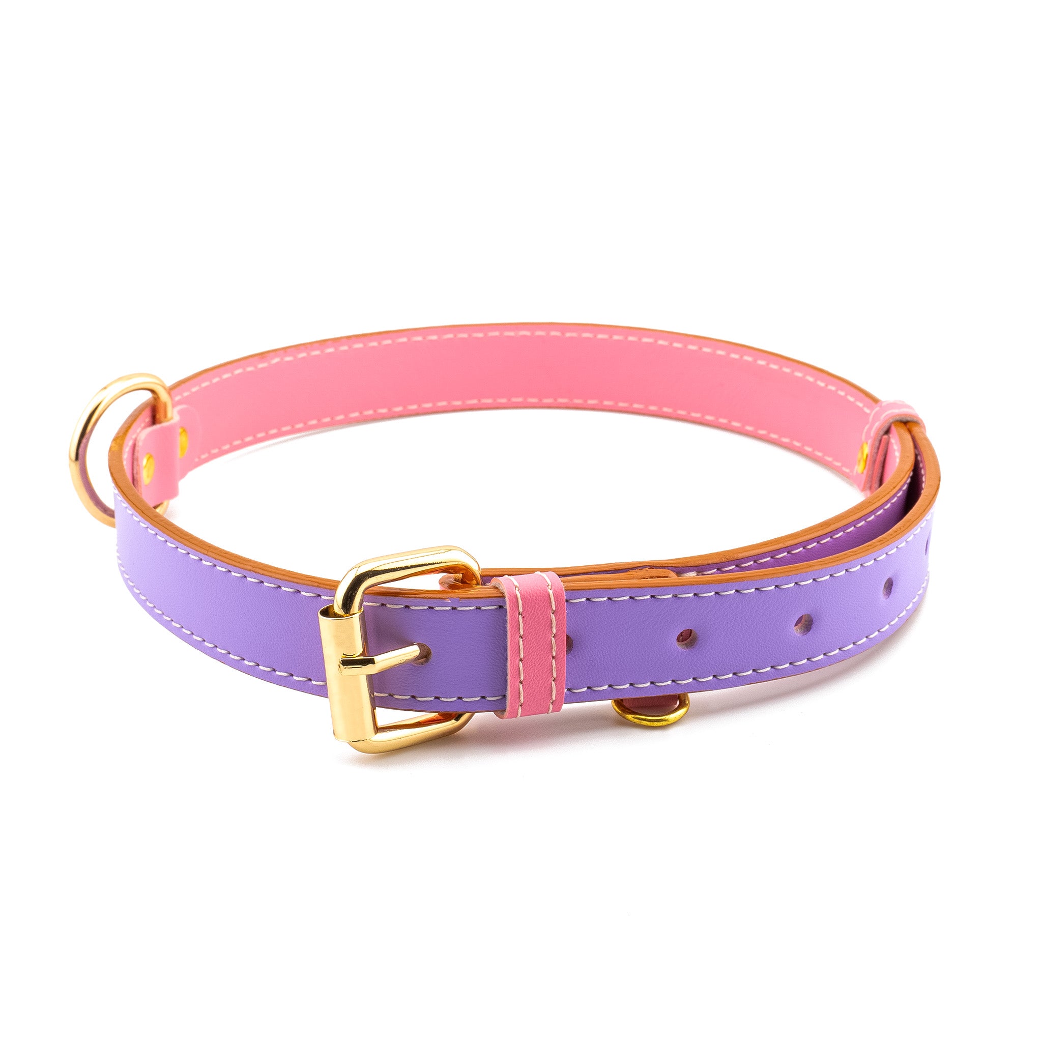 Vegan Leather Dog Collar - Lilac
