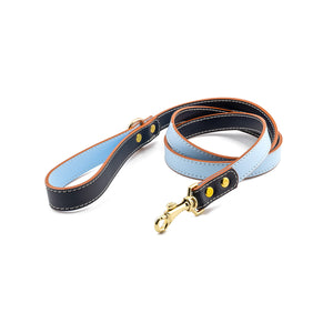 Vegan Leather Leash - True Blue