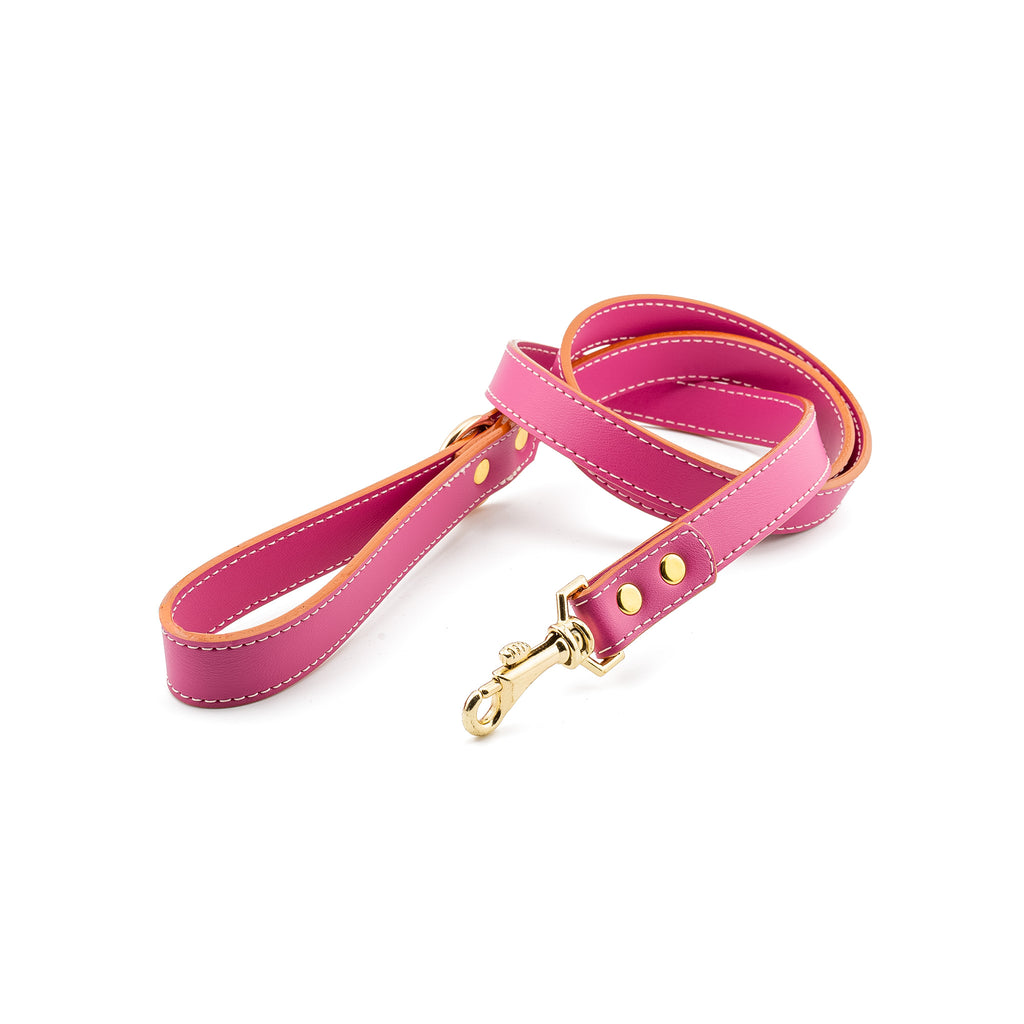 Vegan Leather Leash - Spring Fuchsia