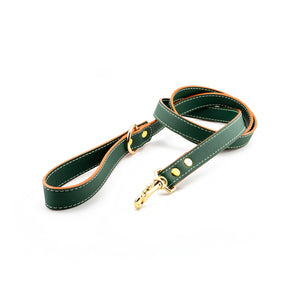 Vegan Leather Leash - Jungle Green