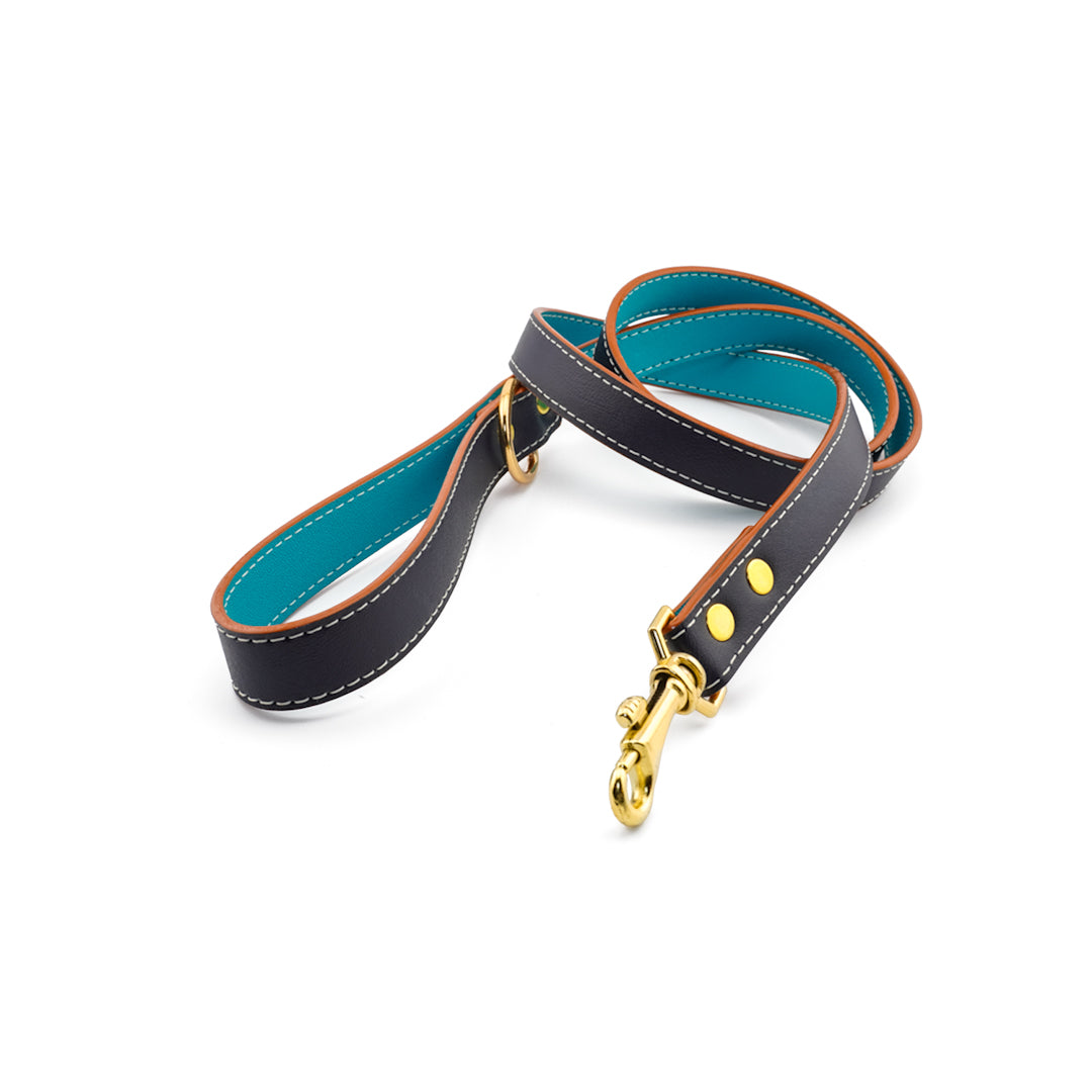 Vegan Leather Leash - Turquoise