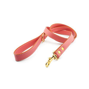 Vegan Leather Leash - Salmon Pink