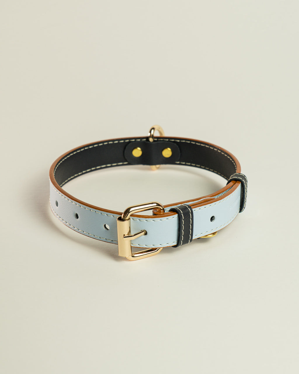 Vegan Leather Dog Collar - True Blue