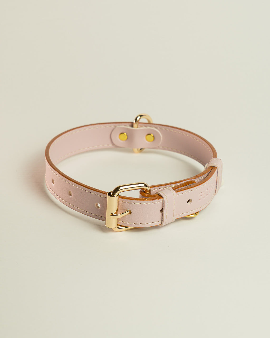 Vegan Leather Dog Collar - Flamingo Pink