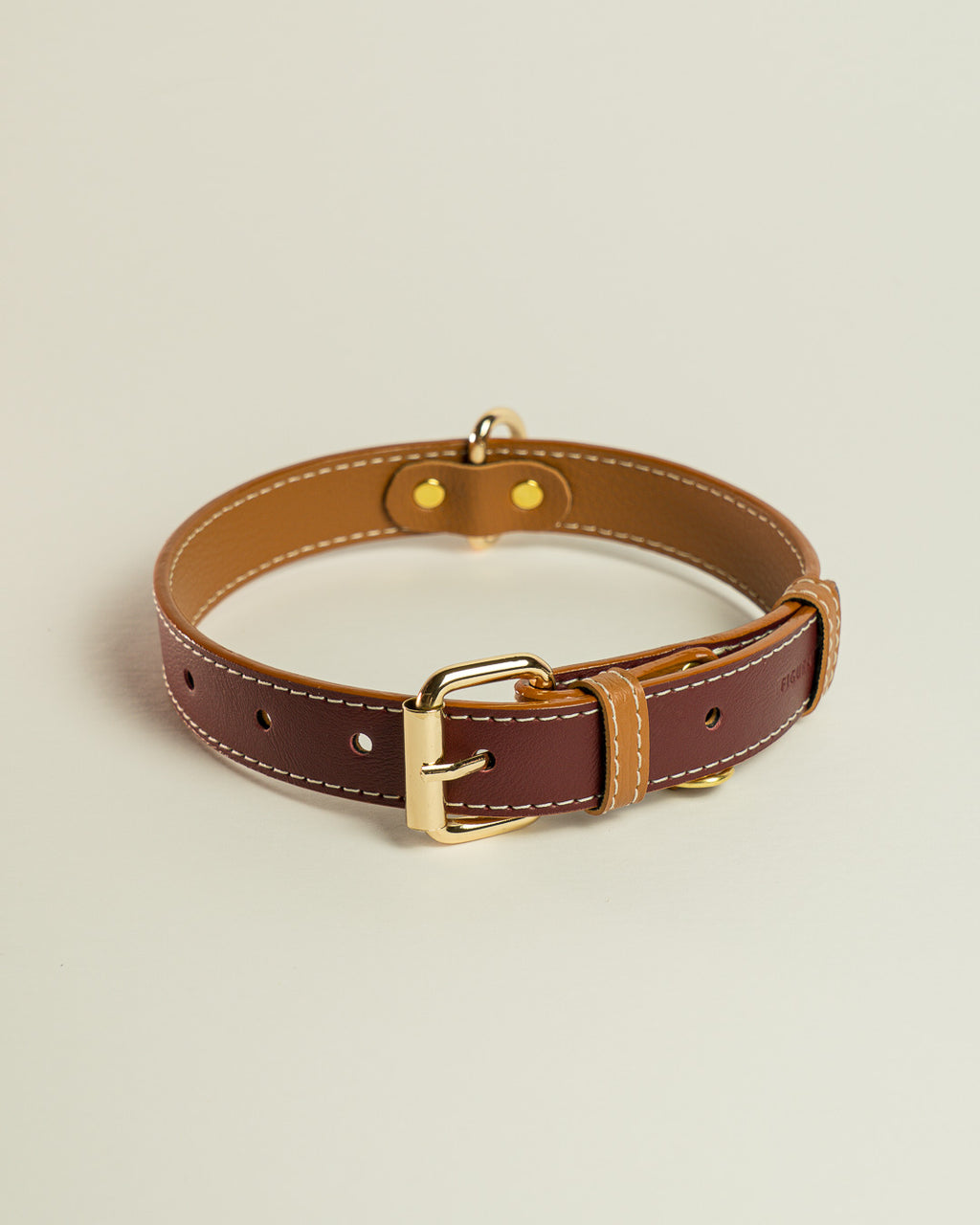 Vegan Leather Dog Collar - Wine Red