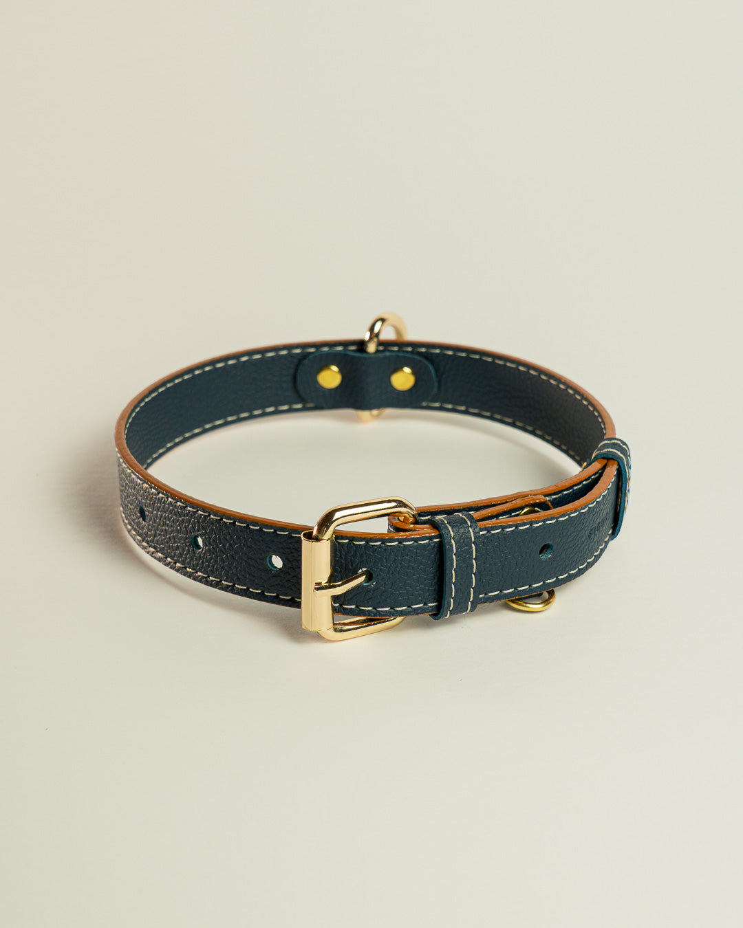 Vegan Leather Dog Collar - Blue Ocean