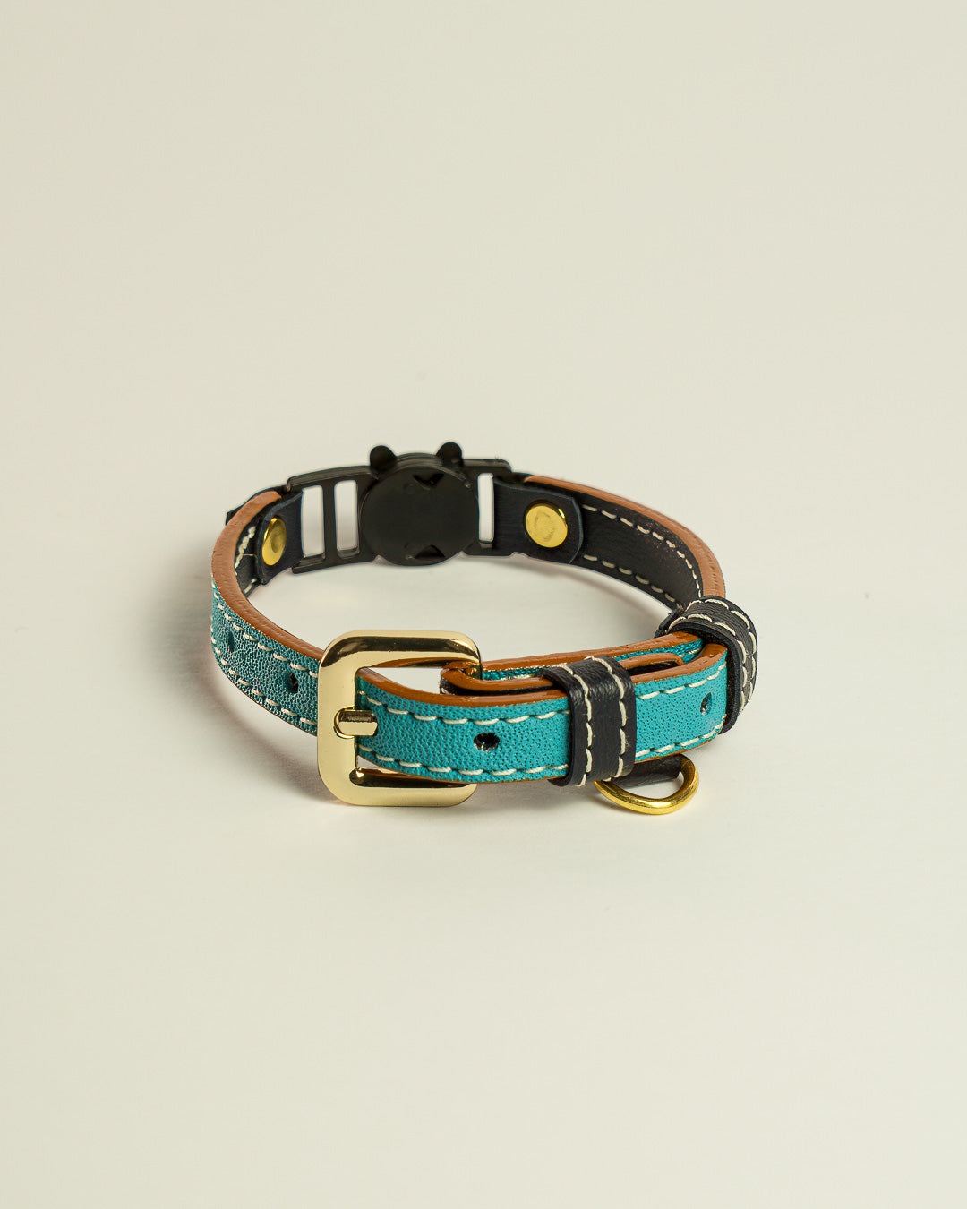 Vegan Leather Cat Collar - Turquoise