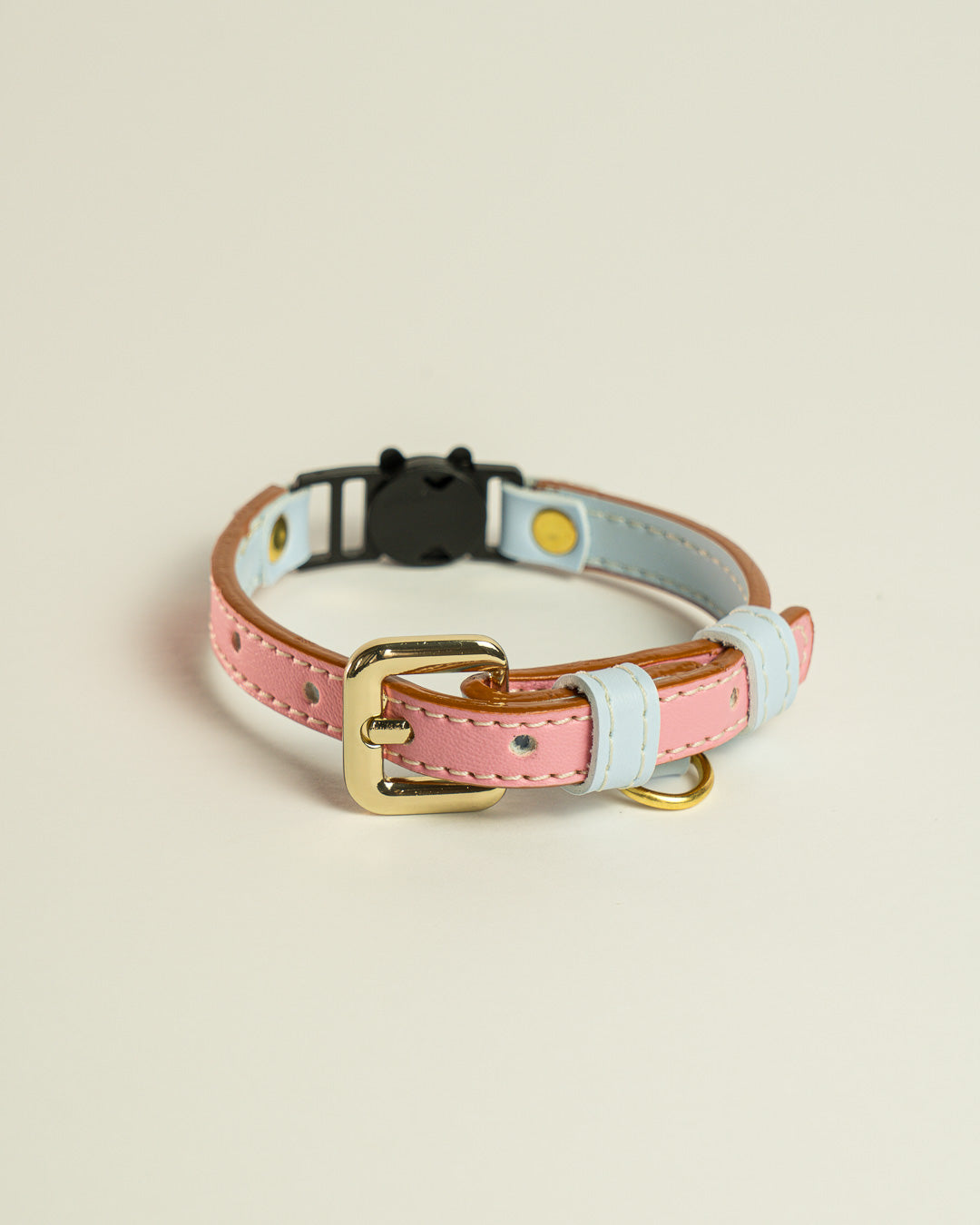 Vegan Leather Cat Collar - Sweet Pink
