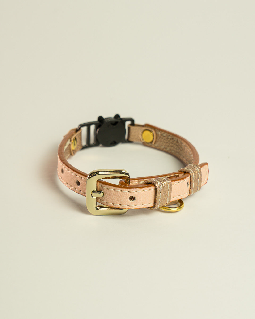 Vegan Leather Cat Collar - Peach Glow