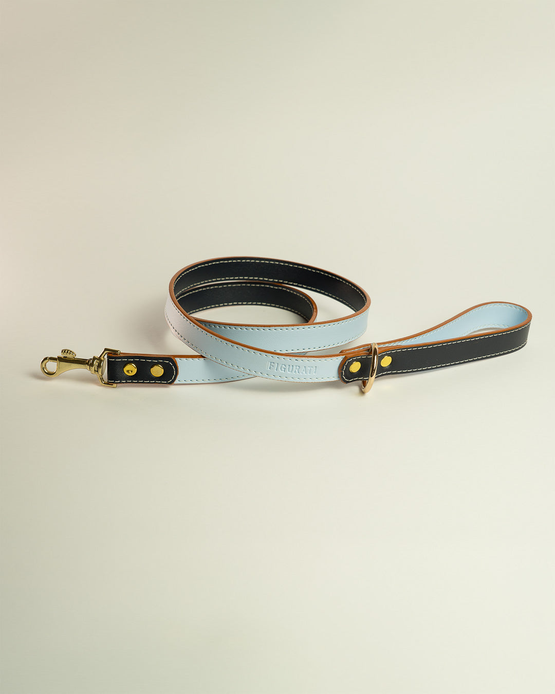 Vegan Leather Leash - True Blue