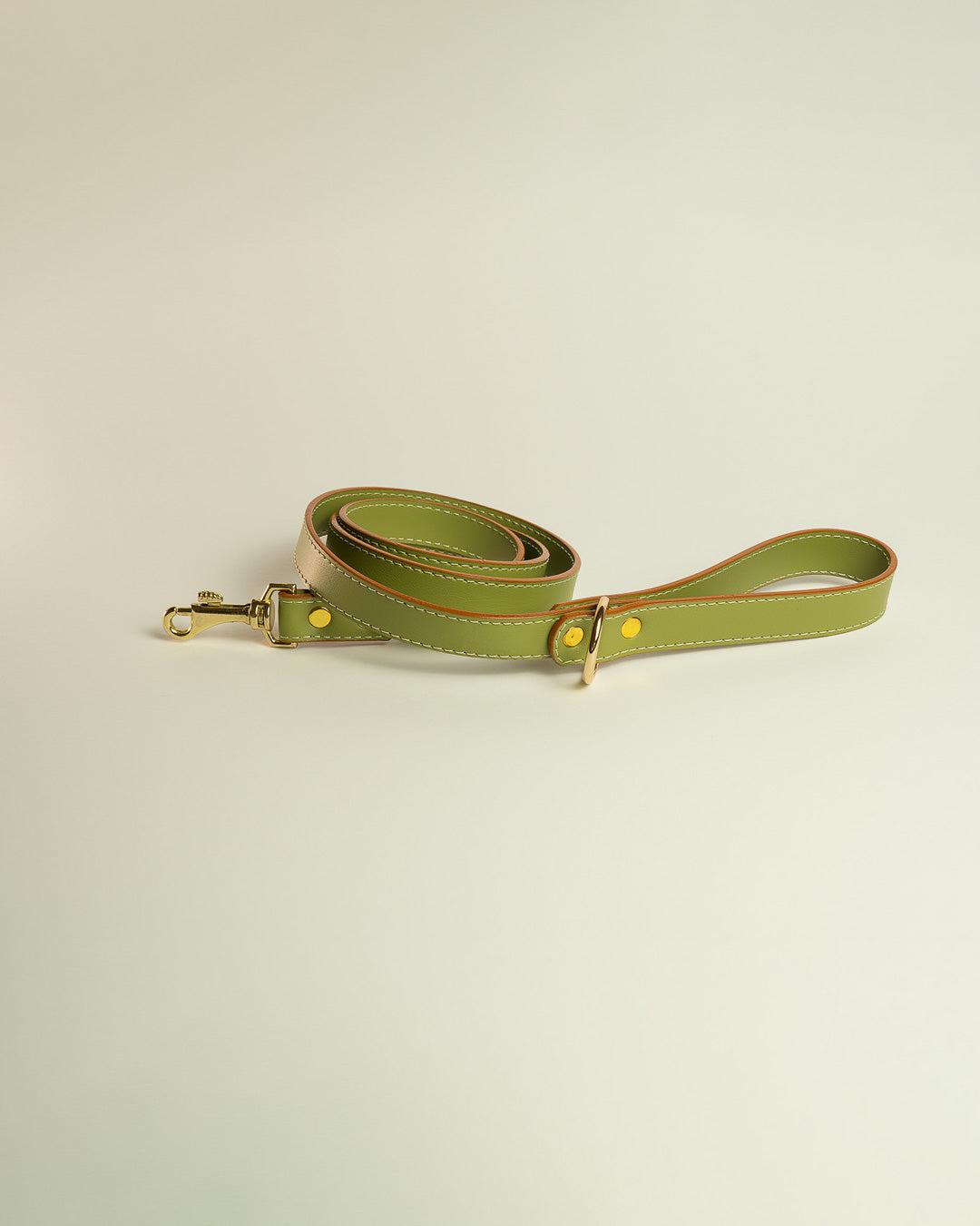 Vegan Leather Leash - Green Olive