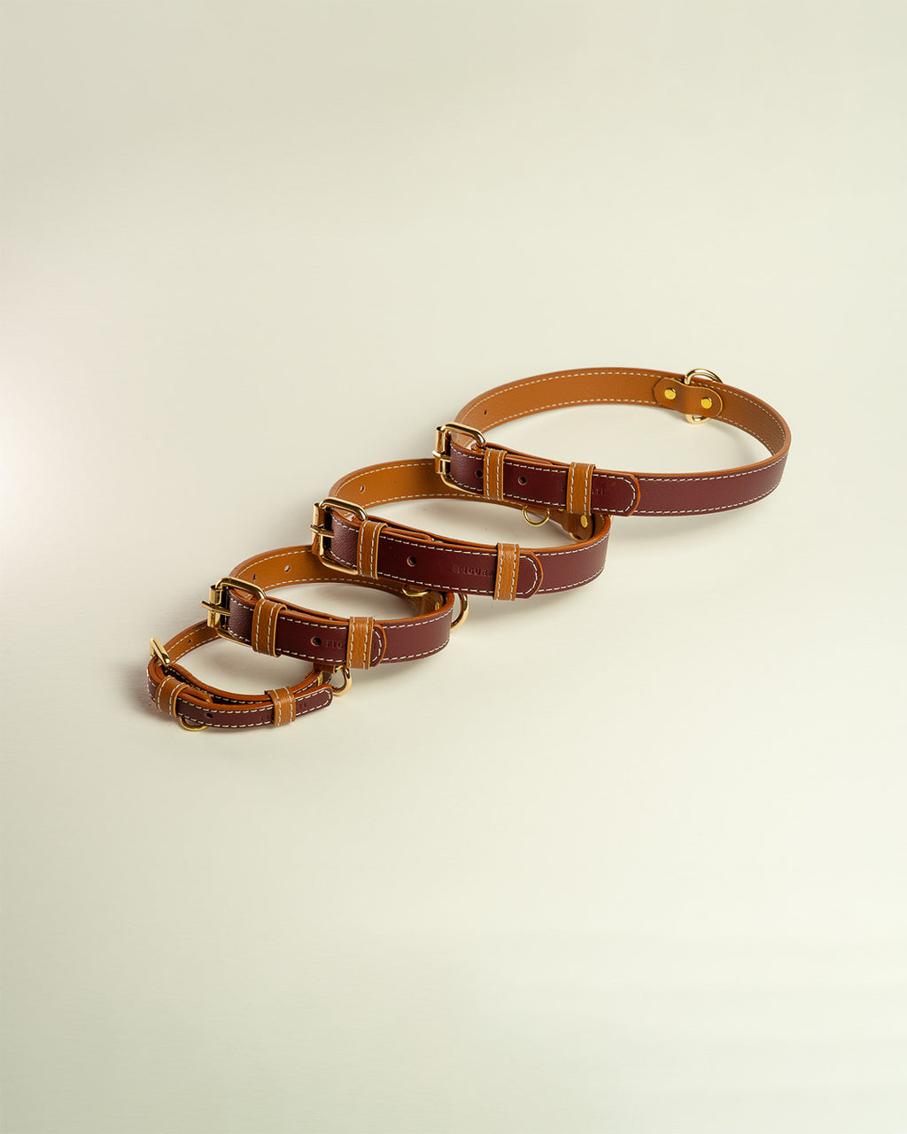 Vegan Leather Dog Collar - Wine Red