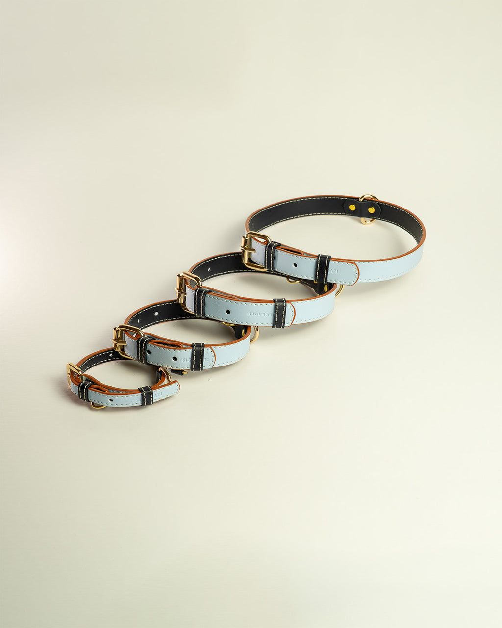 Vegan Leather Dog Collar - True Blue