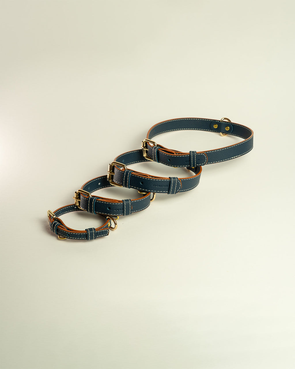Vegan Leather Dog Collar - Blue Ocean