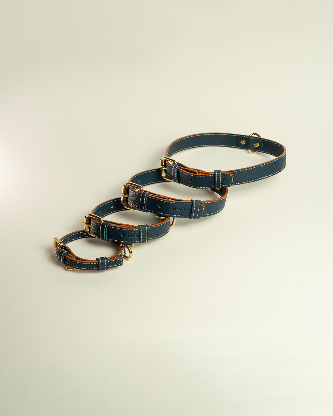Vegan Leather Dog Collar - Blue Ocean