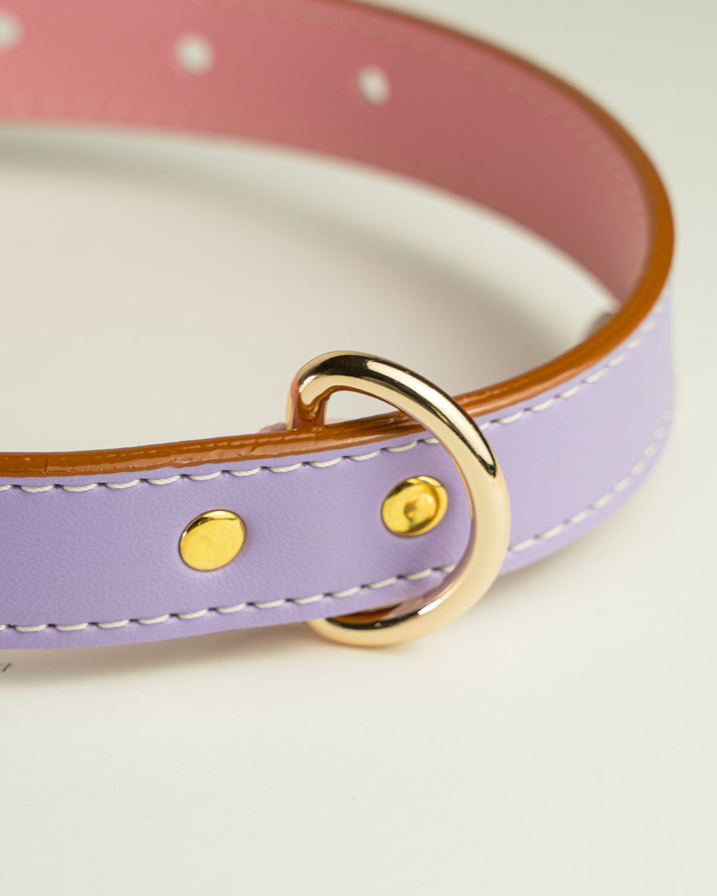 Vegan Leather Dog Collar - Lilac