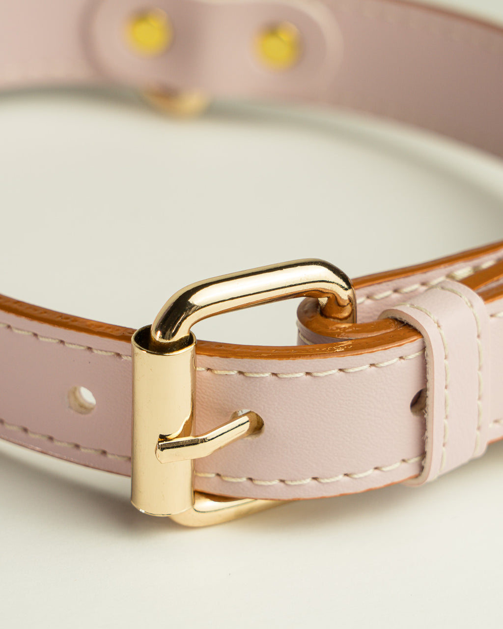 Vegan Leather Dog Collar - Flamingo Pink