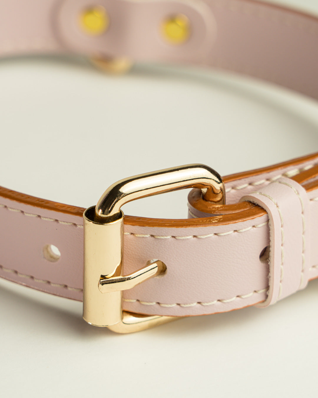 Vegan Leather Dog Collar - Flamingo Pink